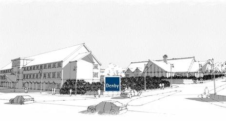 Artist's impression of the new development at Denby