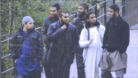 Mohibur Raham, Gurukanth Desai, Abdul Miah, Usman Khan, Mohammed Chowdhury, Mohammed Shahjahan (pictured, left to right) in Roath Park, Cardiff on 7 November 2010