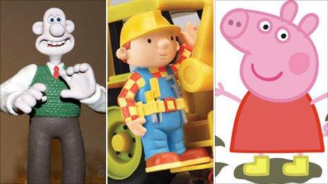 Wallace & Gromit, Bob the Builder and Peppa Pig