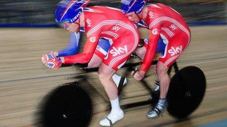 Paracyclists Barney Storey and Anthony Kappes