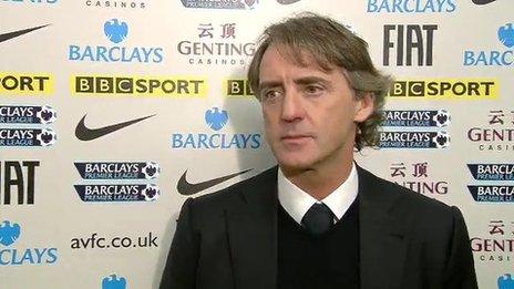 Manchester City boss Roberto Mancini