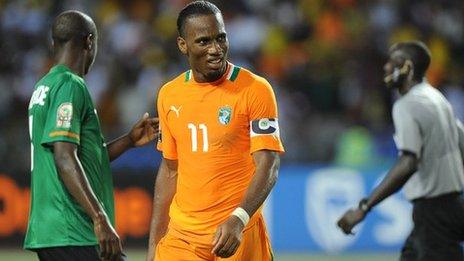 Didier Drogba blazes over from spot after hour mark