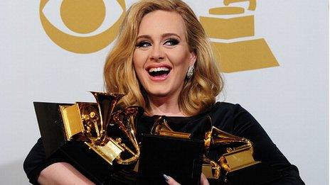 Adele at the Grammy Awards