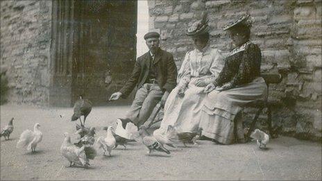 John Mountney in the castle grounds