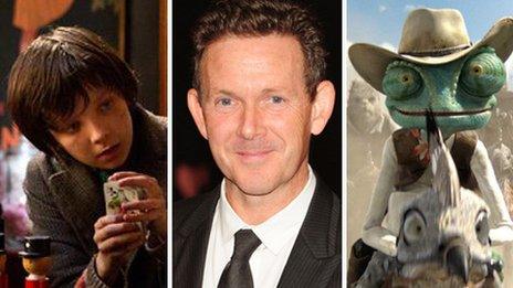 Hugo scene, John Logan, and Rango scene