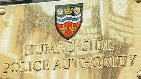 Humberside Police Authority sign