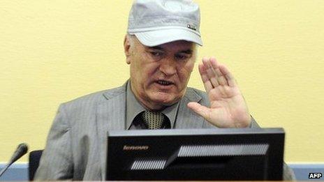 Gen Ratko Mladic in The Hague. File photo