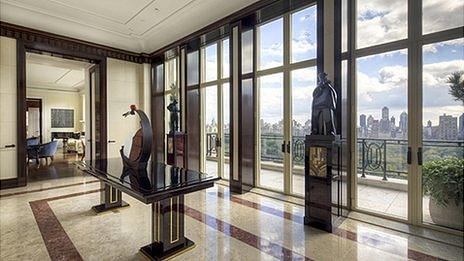 The inside of the penthouse apartment at 15 Central Park West