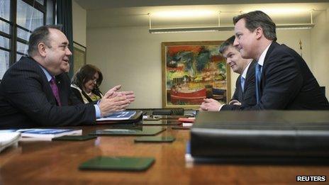 Alex Salmond in talks with David Cameron