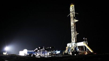 Fracking operation in Springville, Pennsylvania