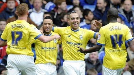 Birmingham celebrate their goal