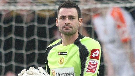 Crewe Alexandra goalkeeper Steve Phillips