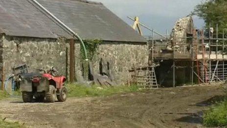 A quad bike on a farm