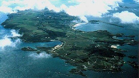 Alderney seen from the air