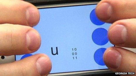 Georgia Tech's Braille texting app