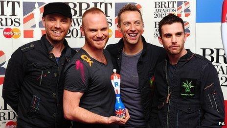 Coldplay at the Brit Awards