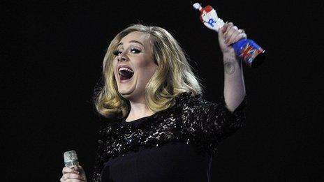 Adele at the Brit Awards