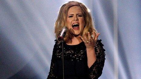 Adele performs at the Brits