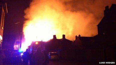 A fire at the Old Norville Works in Gloucester: Taken by Luke Hedges