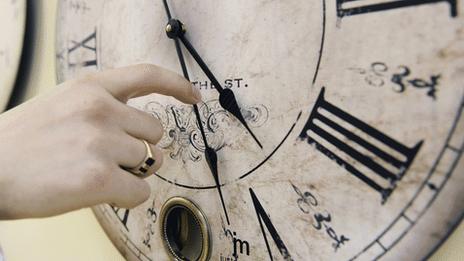 Clock time being adjusted