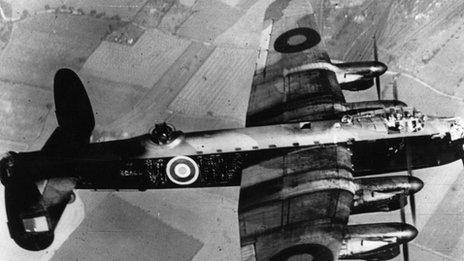 One of the Lancaster bombers, which was maintained at St Athan in the 1940s