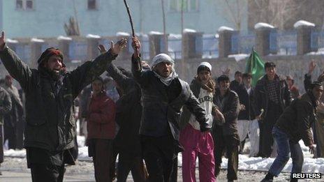 Anti-US protest in Kabul