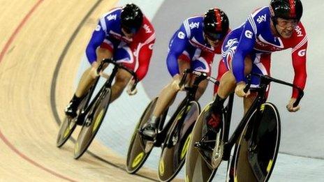 Ross Edgar, Jason Kenny and Sir Chris Hoy