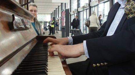 Pianos in public places was a feature of a festival in Bath