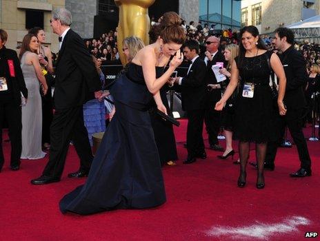 Tina Fey on the Oscar red carpet