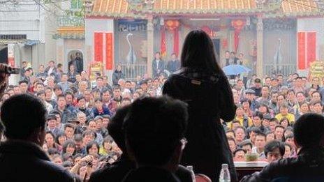 Candidates make campaign speeches in Wukan