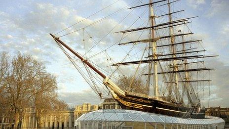 The restored Cutty Sark