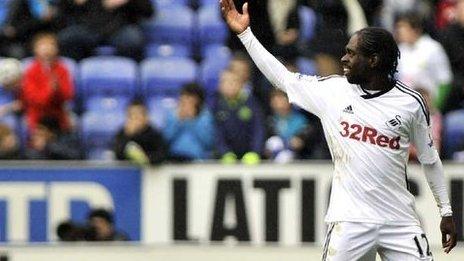 Nathan Dyer reacts to getting sent-off