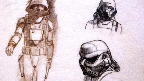 Star Wars conceptual sketches by Ralph McQuarrie