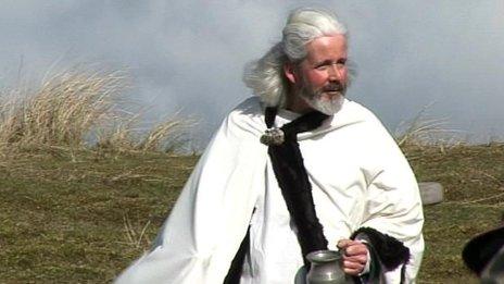Local actor Colin Retallick as St Piran