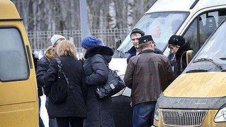 Yellow minibuses in Moscow (4 March 2012)