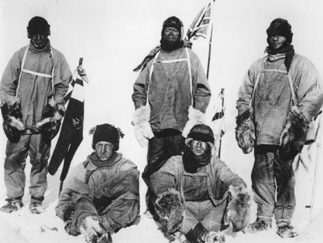 Standing, left to right - Capt Lawrence Oates, Capt Robert Falcon Scott, PO Edgar Evans. Seated, left to right - Lt Henry (Birdie) Bowers, Dr Edward Adrian Wilson (Picture: PA/University of Cambridge)