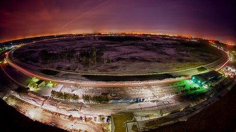 Tevatron accelerator aerial view (Fermilab)