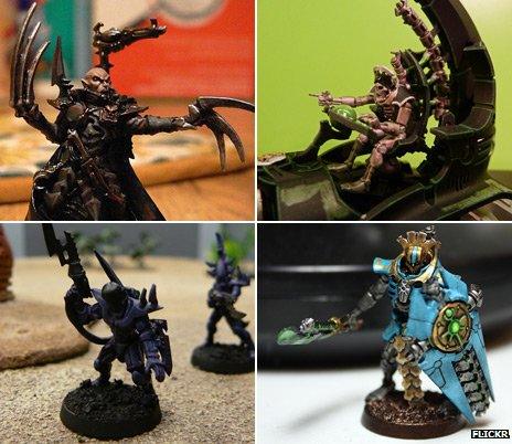 Warhammer figures, images via Flickr from AdmGR, Jordan Louis and Victor Yoon
