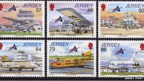 Jersey Airport stamps