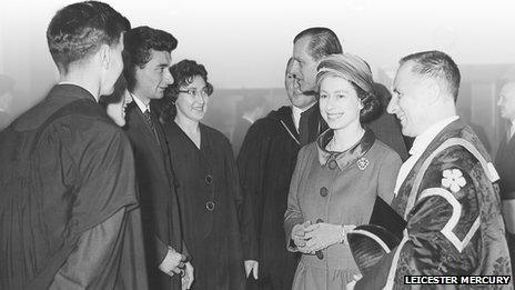 Queen at University of Leicester