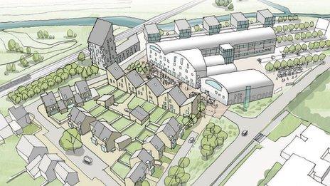 Artist's impression of the Fisons development in Bramford