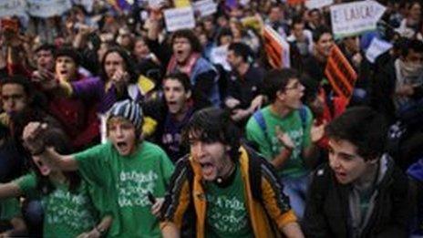 Demonstration in Madrid 29 February 2012