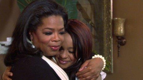 Oprah Winfrey and Bobbi Kristina Brown