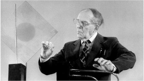 Leon Theremin playing the Theremin