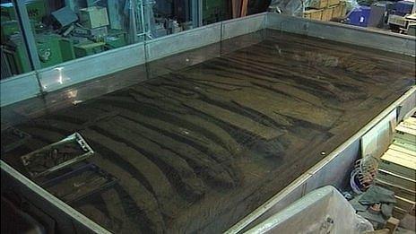 Timbers from the Asterix undergoing conservation work at the Mary Rose Trust