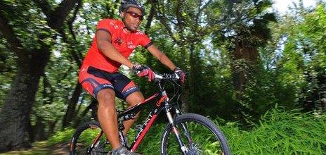 Professional cyclist Gugu Zulu