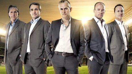 Mark Lawrenson, Alan Hansen, Gary Lineker, Alan Shearer and Lee Dixon