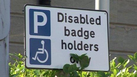 Disabled parking sign