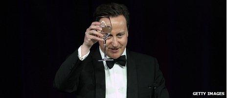 David Cameron proposes a toast