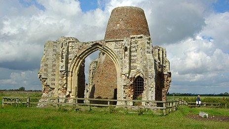 St Benet's medieval gatehouse and windmill